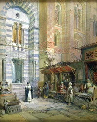 Der Maristan oder Moschee-Krankenhaus von Kalaun, Kairo, 1882